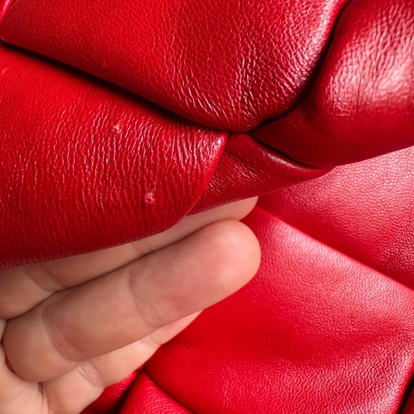 Red Quilted Leather Clutch - Picture 8 of 11
